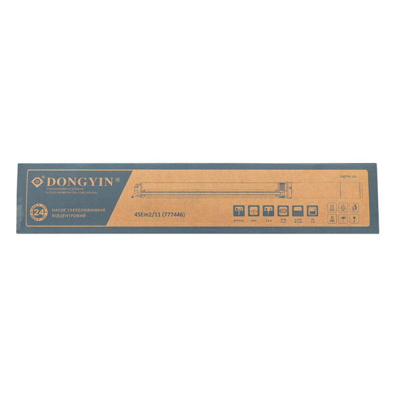 Насос Dongyin 777448 Центробежный 0.75кВт H 113(92)м Q 55(30)л/мин Ø102мм 60м кабеля (4SEm2/16)