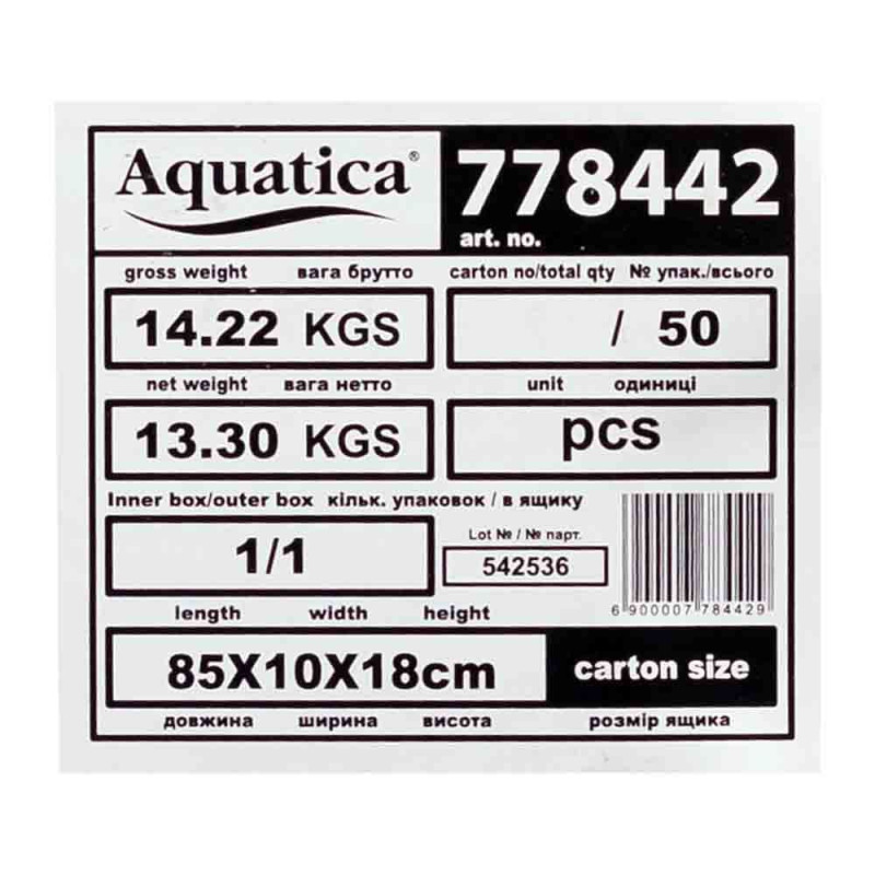 Насос Aquatica 778442 Відцентровий 0.55кВт H 63(49)м Q 55(35)л/хв Ø102мм 40м кабелю (4QJED3-9-0.55)