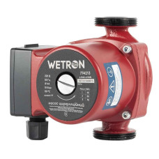 Насос циркуляционный Wetron 774213 (LPS25-4/130B) 75Вт Hmax 4м Qmax 45л/мин Ø1½ 130мм бордо + гайки Ø1
