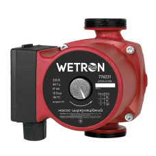 Насос циркуляционный Wetron 774231 (LPS20-6/130B) 100Вт Hmax 6м Qmax 40л/мин Ø1 130мм бордо + гайки Ø3/4″