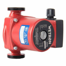 Насос циркуляционный Wetron 774233 (LPS25-6/130B) 100Вт Hmax 6м Qmax 50л/мин Ø1½ 130мм бордо + гайки Ø1