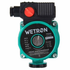 Насос циркуляционный Wetron 774313 (LPS25-4/130G) 75Вт Hmax 4м Qmax 45л/мин Ø1½ 130мм зел + гайки Ø1