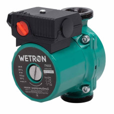 Насос циркуляционный Wetron 774333 (LPS25-6/130G) 100Вт Hmax 6м Qmax 50л/мин Ø1½ 130мм зел + гайки Ø1